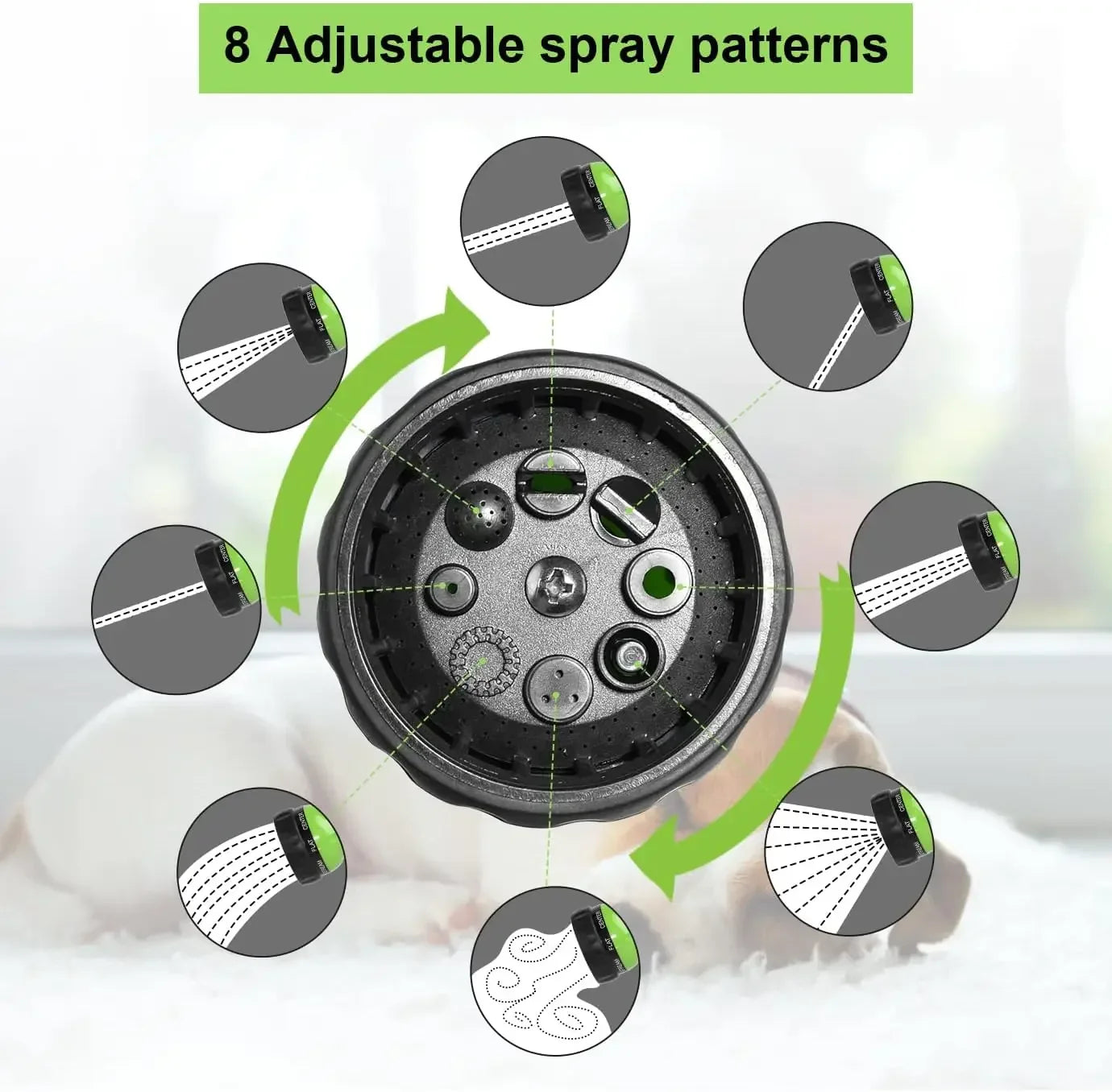 8-in-1 Dog Shower Sprayer