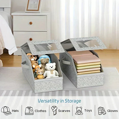 🧢 60% OFF! 🎉 Stackable storage boxes for caps – Space-saving, dust-free and with transparent sides 📦📦
